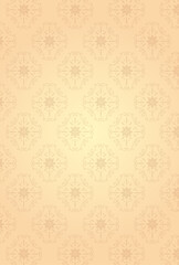 ダマスク模様　シームレスパターン　壁紙 背景　ベージュ