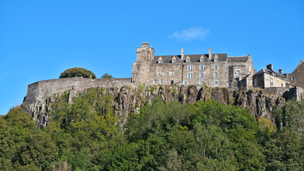 Fototapeta na wymiar An autumn sunny morning at Stirling Castle in Highlands Scotland UK