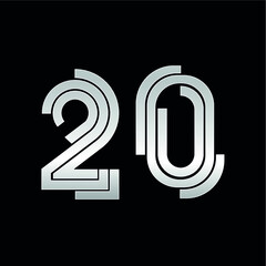 20 Number logo design