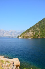 Krajobraz Czarnogóra Zatoka Kotorska góry i morze