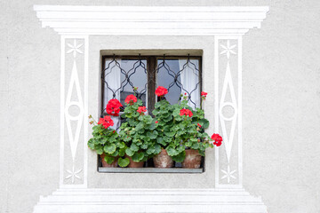 Naklejka premium Blumenfenster