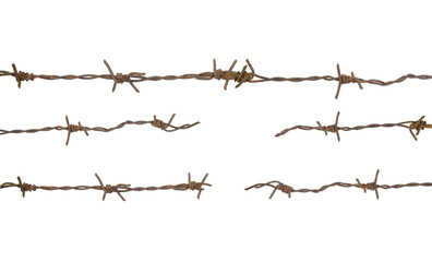 The torn barbed wire represents freedom.