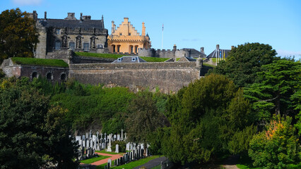 Obraz premium An autumn sunny morning at Stirling Castle in Highlands Scotland UK
