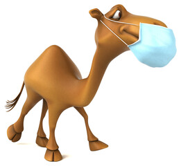 Fun 3D camel with a mask