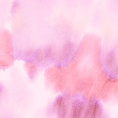 Aquarel Paint Stain Drawing. Pink Summer Gradient 