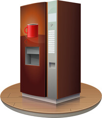 Distributeur automatique de boissons chaudes (détouré)
