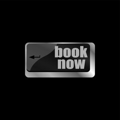 Book now button on keyboard key, web icon, web button