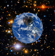 View of the earth from the cosmos. The elements of this image furnished by NASA.