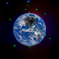 View of the earth from the cosmos. The elements of this image furnished by NASA.