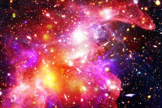 Highly detailed epic galaxy and stars. The elements of this image furnished by NASA.