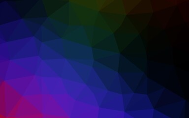 Dark Multicolor, Rainbow vector abstract polygonal cover.