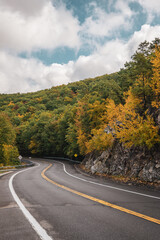 Autumn color along New York Route 52, in the Shawangunk Mountains, New York