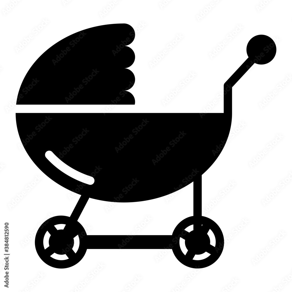 Wall mural baby buggy