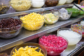 Many Thai Shaved Ice Desserts and Sweet Treats in Thailand at  Street Food Bangkok Thailand