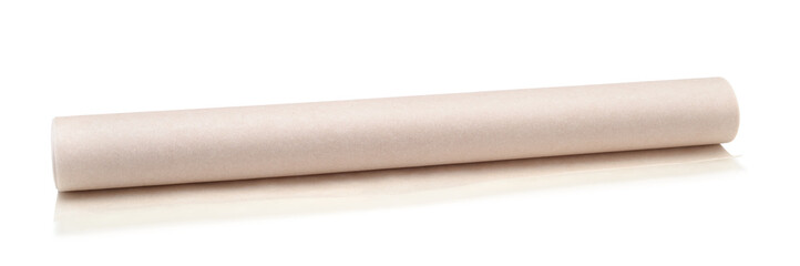 Roll of parchment paper for cooking isolated.