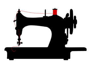 vintage sewing machine icon symbol