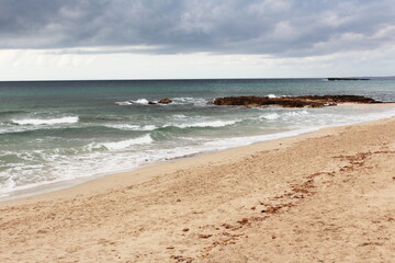 Son Bou beach in Menorca, Spain