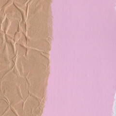 Classic vintage and old looking crumpled paper background. Retro cardboard texture. Grunge paper for drawing. Ancient book page. Present wrapping.