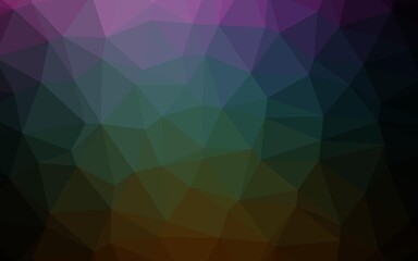 Dark Multicolor, Rainbow vector abstract mosaic pattern.