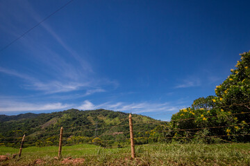 Colombian landscapes. Green mountains in Colombia, Latin America

