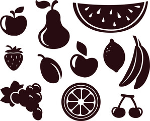 Set of Simple TNT Vector Fruits And Vegetables Icon For Your Best Design