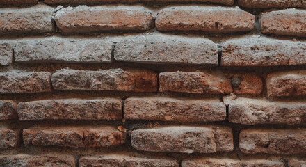 Old red brick wall background
