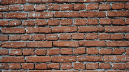 Old red brick wall background