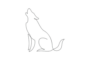 lineart wolf