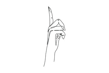 line art hand