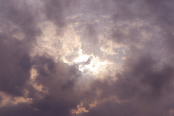 Obraz premium 太陽と雲