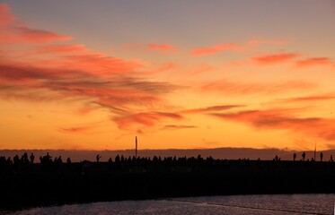 sunset in california