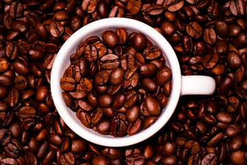 Roasted Coffee Beans Top Bottom View