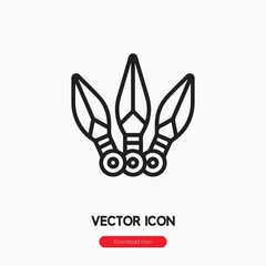 kunai icon vector sign symbol