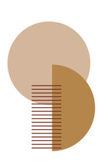 Abstract geometric shape background. Modern minimal boho style. Wall art printable contemporary aesthetic poster. Mid century minimalist print. Boho graphic natural colored wall art print.