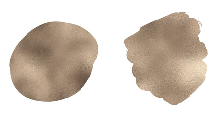 Gold foil brush stroke. Sparkle glossy smudge paint texture
