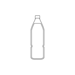 Plastic bottle line icon. Vector illustration. Linear bottle isolated on white