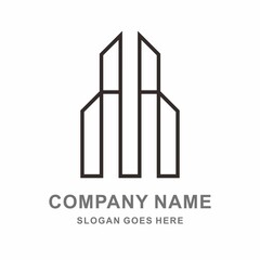 House Building Shape Architecture Business Company Vector Logo Design