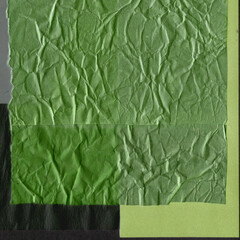 Colorful torn paper collage close-up. Texture made from various paper and cardboard parts. Damaged old paper background. Vintage blank wallpaper. Material design backdrop.