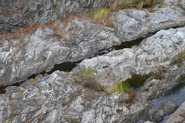 Overlook of dam overflow