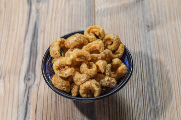 Fried/crackling pork belly Torresmo.