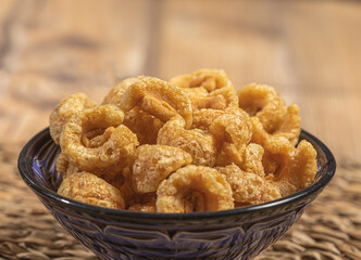 Fried/crackling pork belly Torresmo.