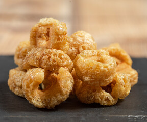 Fried/crackling pork belly Torresmo.