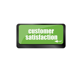 customer satisfaction key word on computer keyboard
