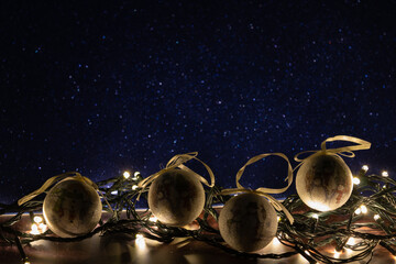 christmas ball on led lights