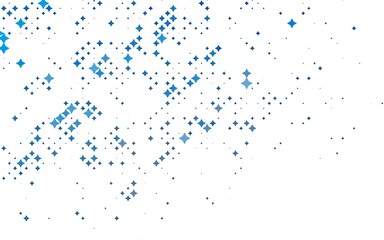 Light BLUE vector cover with small and big stars.