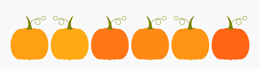 Pumpkins collection border.