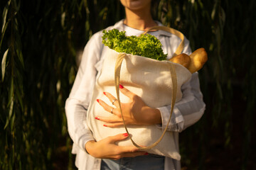 Close up a shopping bag 