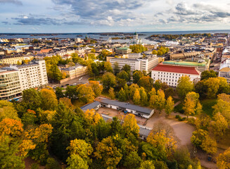 Fototapeta na wymiar Panoramic view of Helsinki