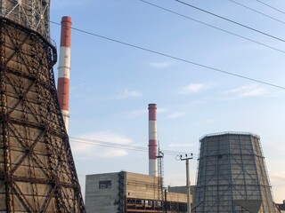 plant with chimneys
