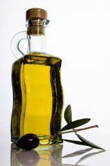 extra virgin olive oil in bottle